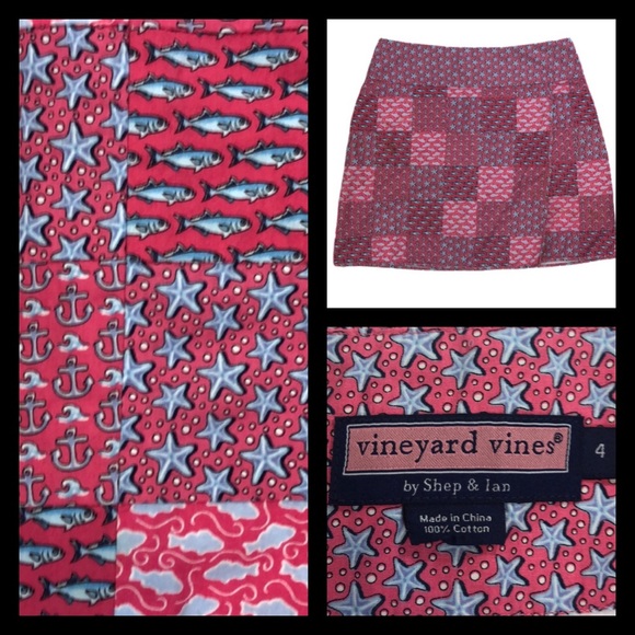 Vineyard Vines Patchwork Pink Skirt Size 4 - Picture 2 of 8